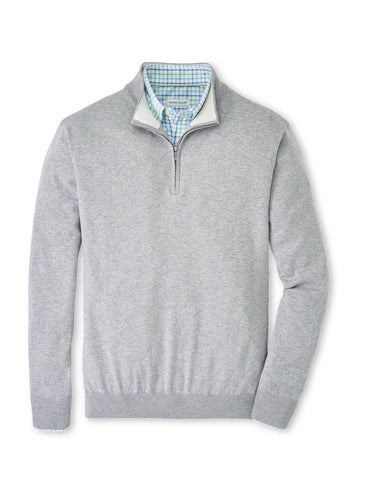 WGA Logo - Peter Millar Men's British Grey Crest Quarter Zip